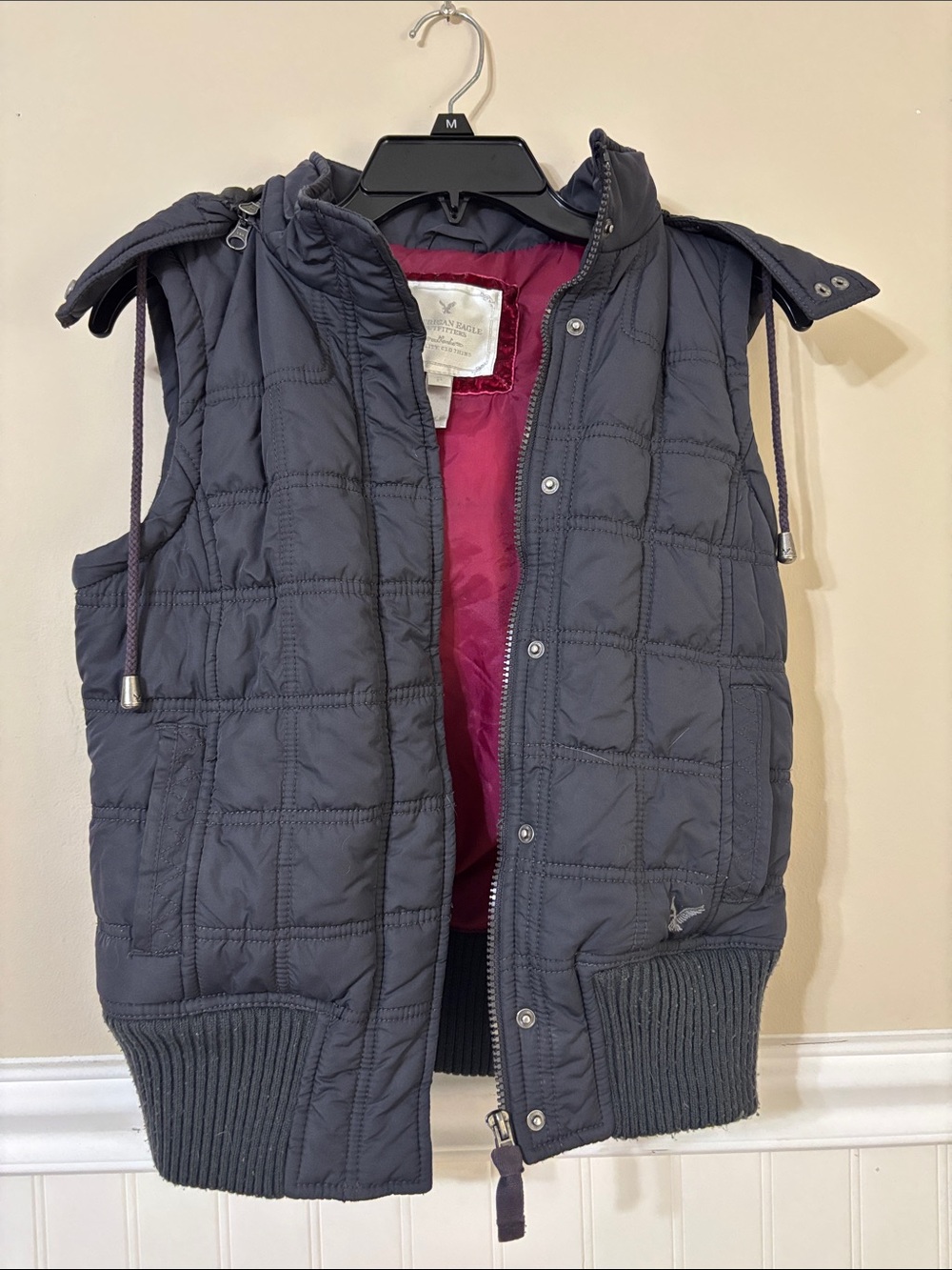 American Eagle Outfitters Vest w/ hood, Size: Small/Petite